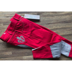 Imperial Riding rijbroek Lily Love Full Seat, Rood/grijs