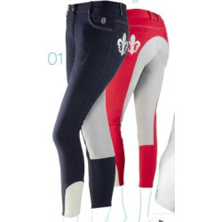 Imperial Riding rijbroek Lily Love Full Seat, Rood/grijs