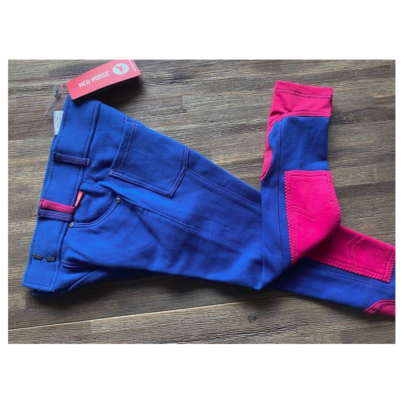 Red Horse Jr rijbroek Carmen Slim Fit, Kobalt