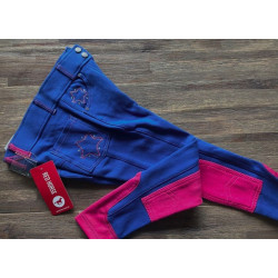 Red Horse Jr rijbroek Carmen Slim Fit, Kobalt