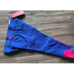 Red Horse Jr rijbroek Carmen Slim Fit, Kobalt