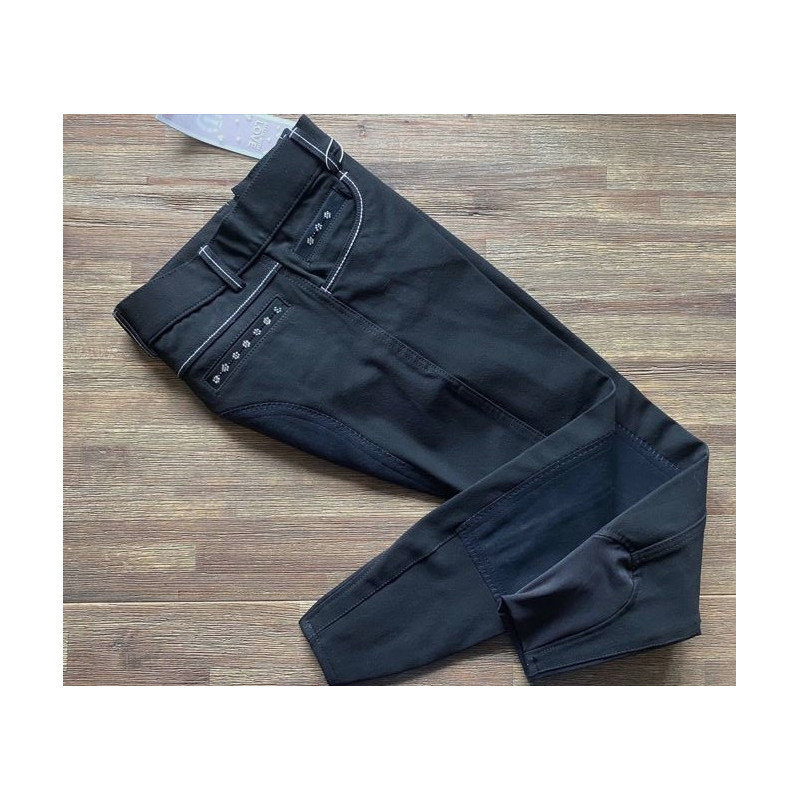 Imperial Riding rijbroek Flower Power Full Seat, Zwart