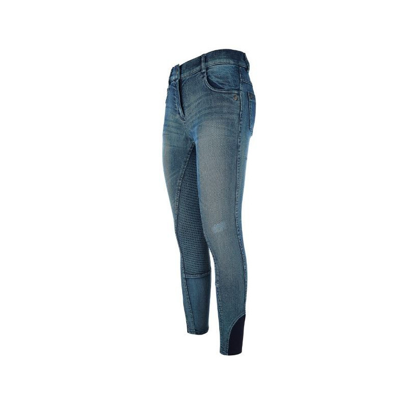 Imperial Riding Base SFS Denim Washed rijbroek, Denim blauw