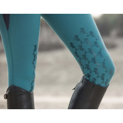 HKM rijbr Seaside Sporty, Silicon knie, Azure/Navy