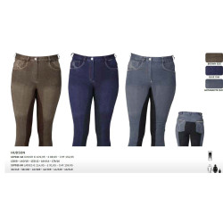 Horka Hudson denim rijbr., Kunstl.Zit, Anthracite