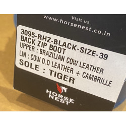 Horze Nest jodhpur leer met neopreen 3095-RHZ, Zwart