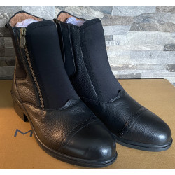 Kavalkade softleder jodphur met neopreen wreef, Zwart