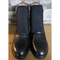 Kavalkade softleder jodphur met neopreen wreef, Zwart