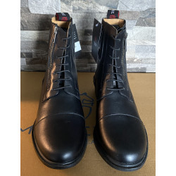 Horse Nest leren jodhpurs met zijrits en elast. veter 9070-RHZ, Zwart