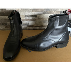 Horse Nest leren jodhpurs met rits voor 9072-RHZ, Zwart