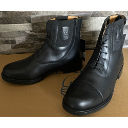 Horse Nest Leren Jodhpur M Elast. Veter en rits achter, 9068-RHZ, Zwart