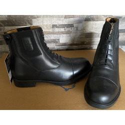 Horse Nest Leren Jodhpur M Elast. Veter en rits achter, 9068-RHZ, Zwart