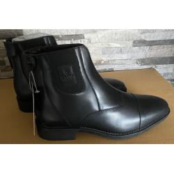 Horse Nest leren jodhpurs met rits achter 9091-RHZ, Zwart