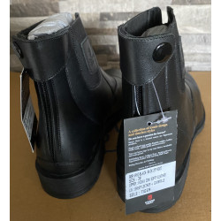 Horse Nest leren jodhpurs met rits achter 9091-RHZ, Zwart