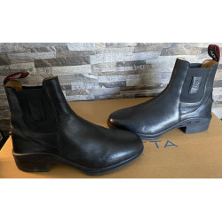 Horse Nest soepele leren jodhpurs, Instapper, Zwart