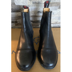 Horse Nest soepele leren jodhpurs, Instapper, Zwart