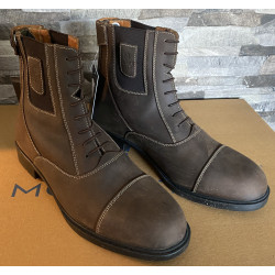 Horse Nest nubuck leren jodhpurs met ritssluiting achter 9068-RHZ, Donkerbruin