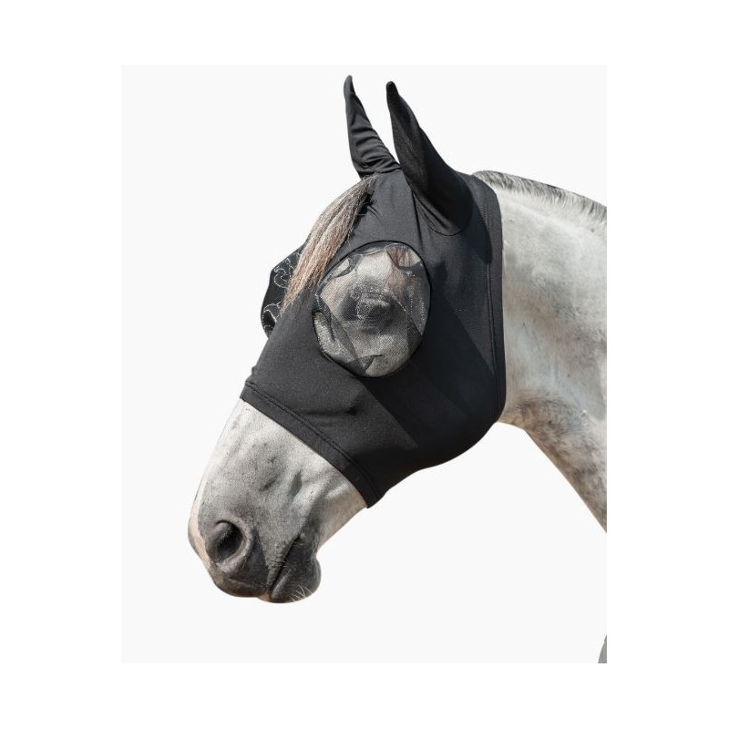 HKM vliegenmasker Elastic, Zwart