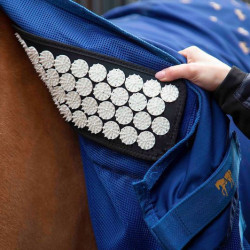 Accuhorsemat Original deken met acupressuur matten, Blauw, M (130-145 ruglengte!