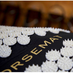 Accuhorsemat Original deken met acupressuur matten, Blauw, M (130-145 ruglengte!