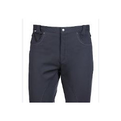 Horka herenrijbroek Dublin, siliconen kniestukken, Antraciet