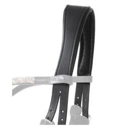 Kavalkade kopstuk voor IJslander hoofdstel Aradis, Zwart