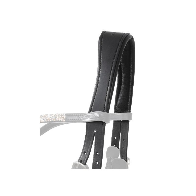 Kavalkade kopstuk voor IJslander hoofdstel Aradis, Zwart