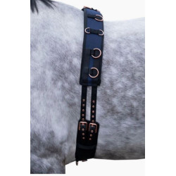 HKM longeersingel Rosegold Glamour Style, Donkerblauw/Zwart