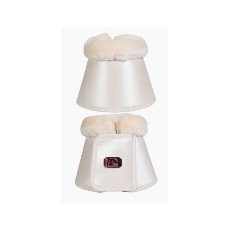 HKM springschoenen Edinburgh met bontrand, Vanille