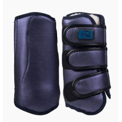 HKM voor- en achterbeen beschermers Port Royal m teddy voering, Metallic Blauw