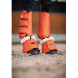 HKM dressuur beenbeschermers Edinburgh, voor voor- en achterbenen, Brandy