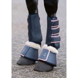 HKM Dressuur Beenbeschermers Rosegold Glamour Style, Voor Voorbenen, Donkerblauw/Rosegold