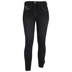 Horka Austin Denim rijbroek, Zwart