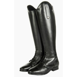 HKM Leren Rijlaarzen Valencia Teddy, lang/smal, Zwart