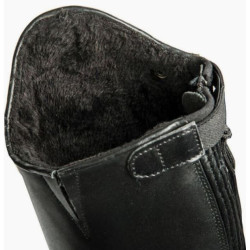 HKM Leren Rijlaarzen Valencia Teddy, lang/smal, Zwart