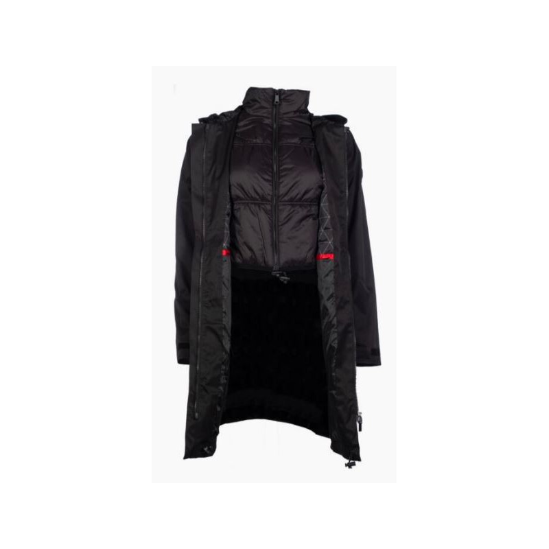 HKM Waterdichte 2-in-1 Parka Alpine m bodywarmer, Zwart