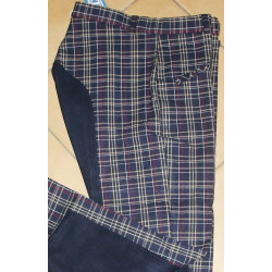 ELT Lifestyle rijbroek, kunstl. zit, navy/lightolive