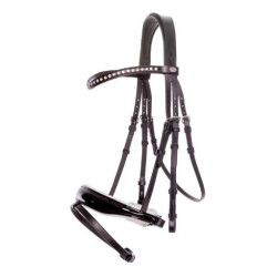 Kavalkade Hoofdstel Charlotte, Zwart/Wit Lak