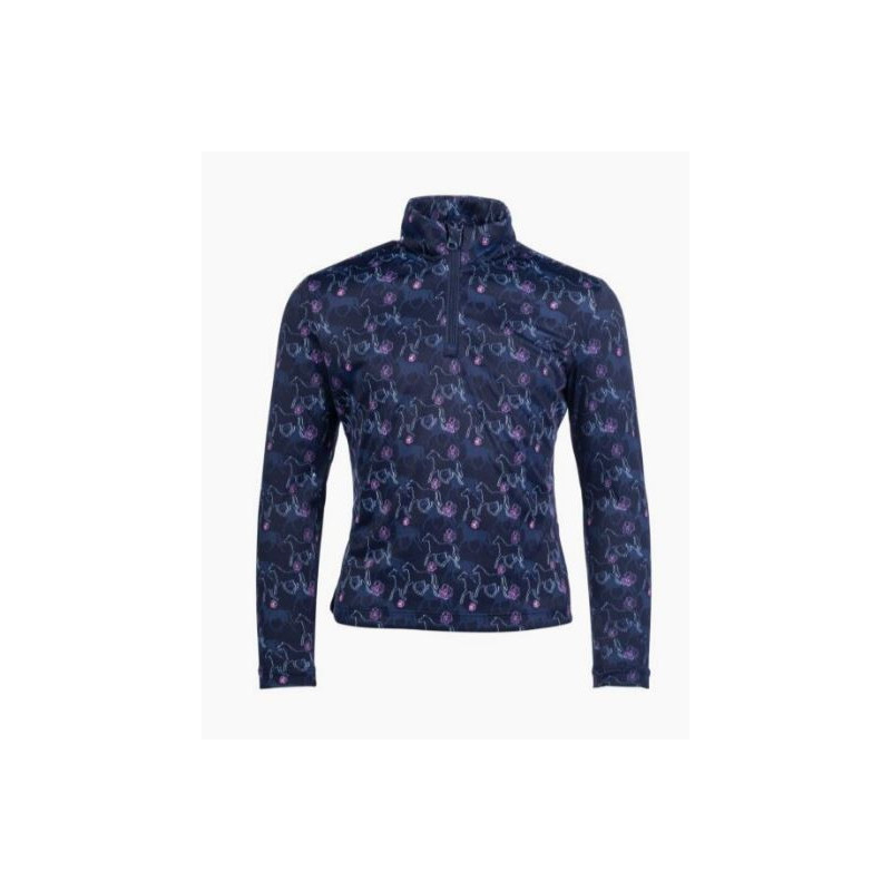 HKM functioneel kindershirt Bria, lange mouw, Donkerblauw