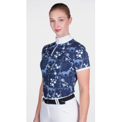 HKM wedstrijdshirt Bloomsbury, Donkerblauw/Wit