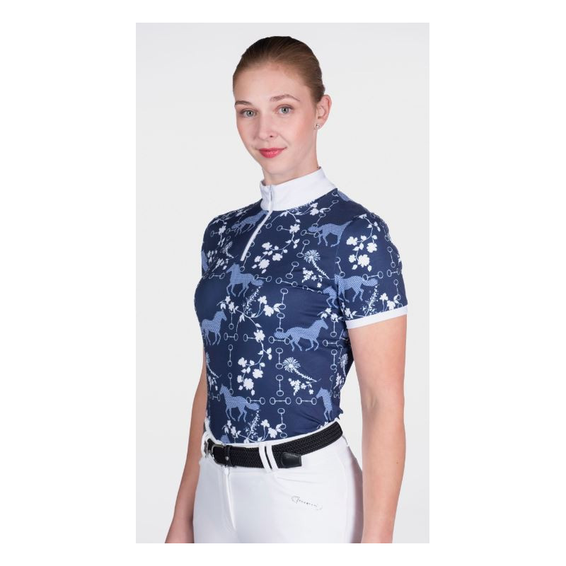 HKM wedstrijdshirt Bloomsbury, Donkerblauw/Wit
