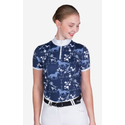 HKM wedstrijdshirt Bloomsbury, Donkerblauw/Wit