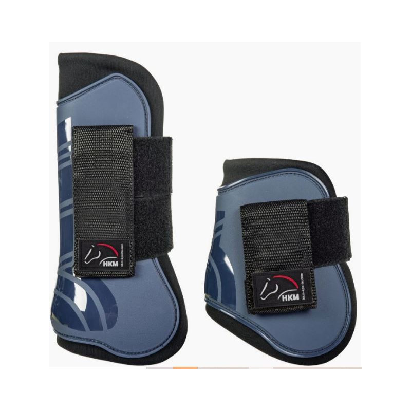 HKM Set Peesbeschermers/Strijklappen Genua, Grijs/Zwart