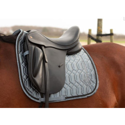 Harry's Horse Zadeldek Velvet Denici Cavalli Indigo, Staalblauw