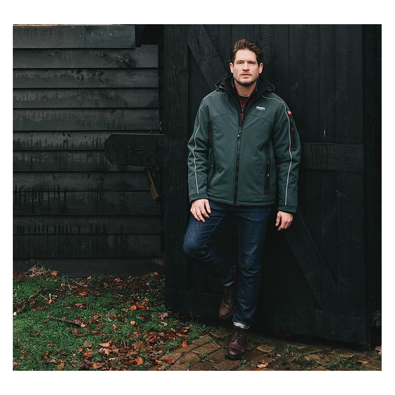 Nordberg gevoerde softshell winterjas Ole, Green