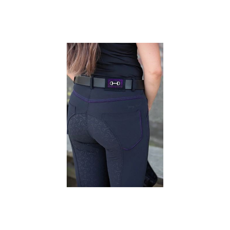 Harry's Horse rijbroek Amethyst Full Grip, Zwart/Paars