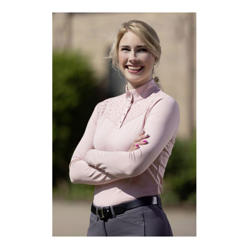 HKM Thermo Wedstrijdshirt Berry Lace, Oudroze