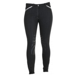 Horka Madrid rijbroek, Zwart glitter