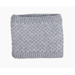 HKM sjaal Lucy, rondgenaaid, fluffy gevoerd, Grijs