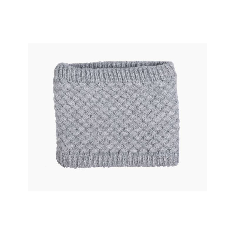 HKM sjaal Lucy, rondgenaaid, fluffy gevoerd, Grijs